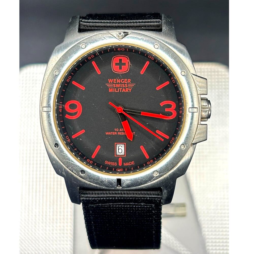 Wenger Expedition 79363 Swiss Made Black Red Men’s Watch 43mm 100M